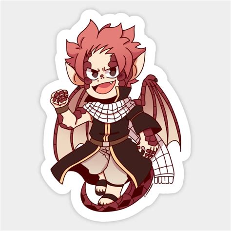 Half Dragon Natsu Natsu Dragneel Sticker Teepublic