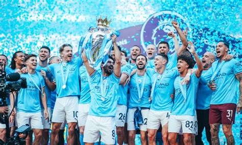 Celebración Manchester City por título de Premier League 2022 23