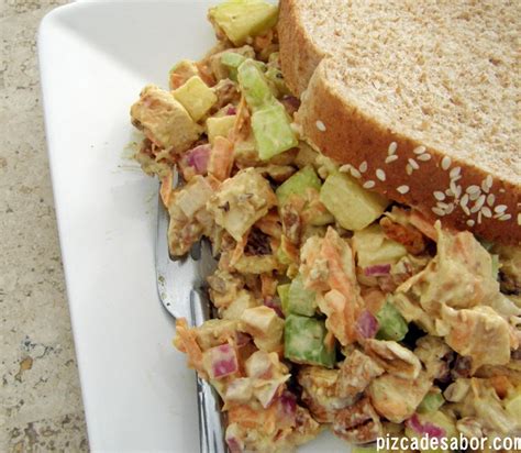 Ensalada De Pollo Con Curry Y Manzana Pizca De Sabor