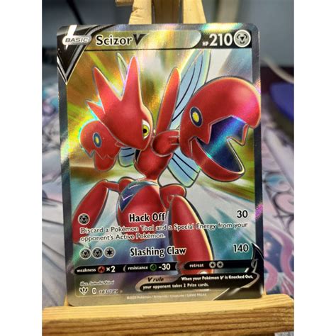 KW2 Pokemon EN Thẻ Pokemon Scizor V 183 189 Full Art Ultra Rare