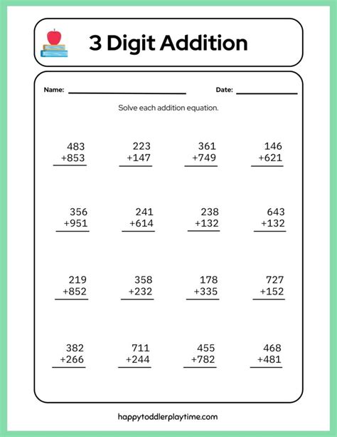 Free Printable Math Worksheets For Grade 4 Happy Toddler Playtime