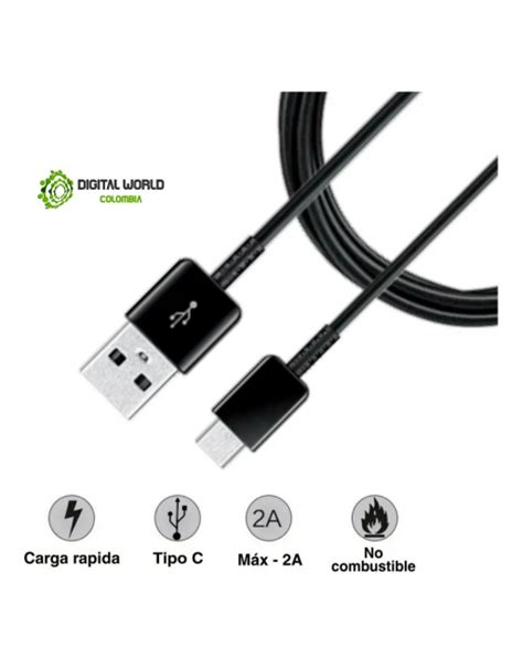 Cable Usb Tipo C 2 Mt Carga Rapida