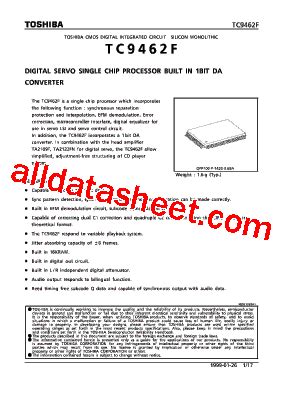 TC9462F Datasheet PDF Toshiba Semiconductor