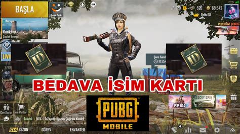 Pubg Mobile Bedava İsim Değiştirme Kartı Alma BİLMİYORUM DEME