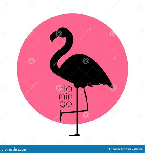 Cute Pink Flamingo Icon Vector Illustration Stock Vector Illustration Of Nature Textile