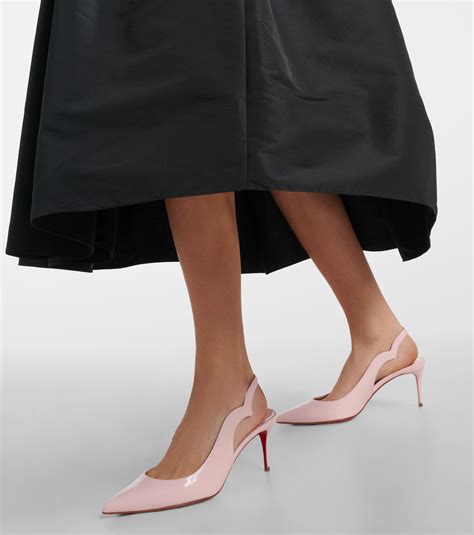 Hot Chick Sling 70 Leather Slingback Pumps In Pink Christian Louboutin Mytheresa