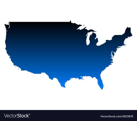 Map Of Usa Royalty Free Vector Image Vectorstock