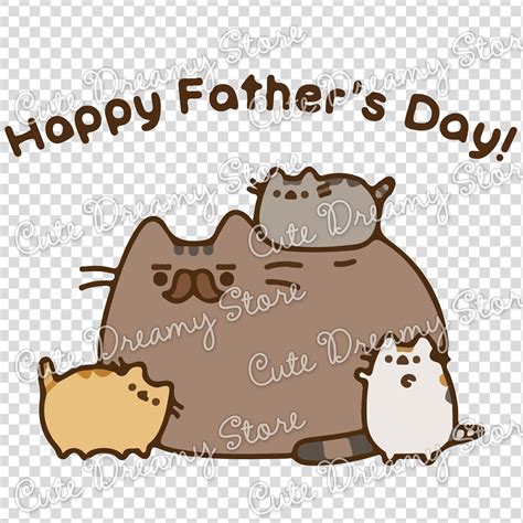 Fathers Day Pusheen Clipart Svg Png Eps Vector 02 Cute Dreamy Store