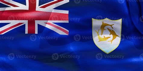 Anguilla flag - realistic waving fabric flag 11101999 Stock Photo at ...