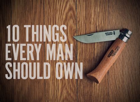 10 Things Every Man Should Own [spring Edition] Manmadediy