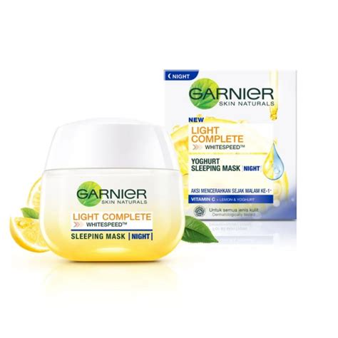 Jual Garnier Light Complete Yogurt Sleeping Mask Night Cream 50ml