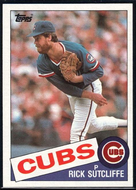 Amazon 1985 Topps Baseball 72 Rick Sutcliffe Chicago Cubs