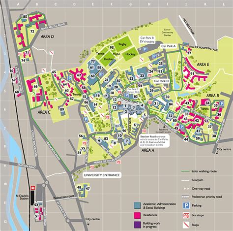 Streatham Campus map | Campuses and visitors | University of Exeter