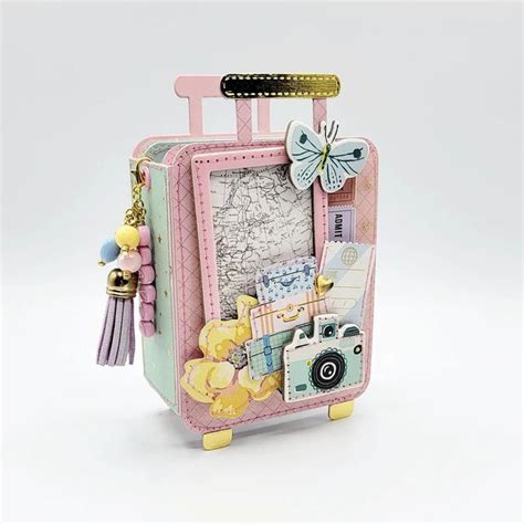 Cute Mini Album With Luggage Die