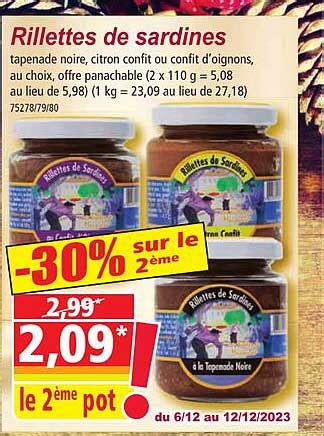 Promo Rillettes De Sardines Chez Norma Icatalogue Fr