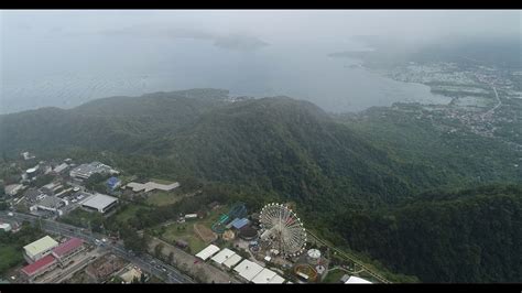 Drone Shot First Time Reaching The Clouds Taal Volcano Sky Ranch