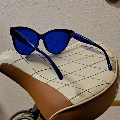 Rainbow Optx Accessories Rainbow Optx Cat Eye Sunglasses In Blue