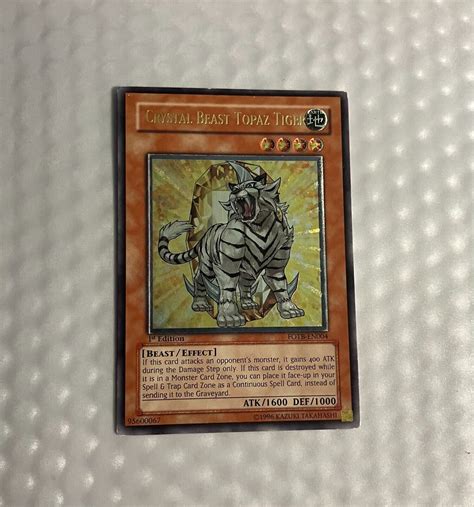 Yugioh Crystal Beast Topaz Tiger Ultimate Rare St Edition Fotb En