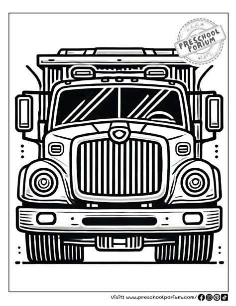 10 Free Trash Truck Coloring Pages With PDF Printables