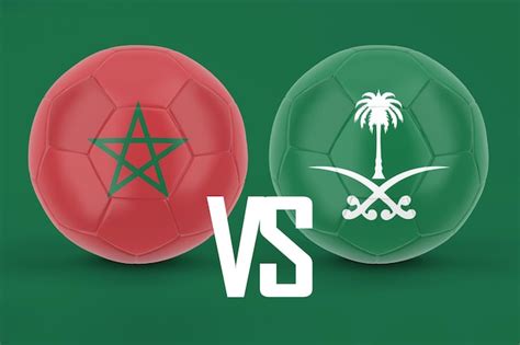 Premium Photo | Morocco vs saudi arabia football world cup