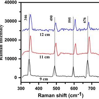 Raman Spectra Of ZnS Films Synthesized At Various 10 11 And 12 Cm