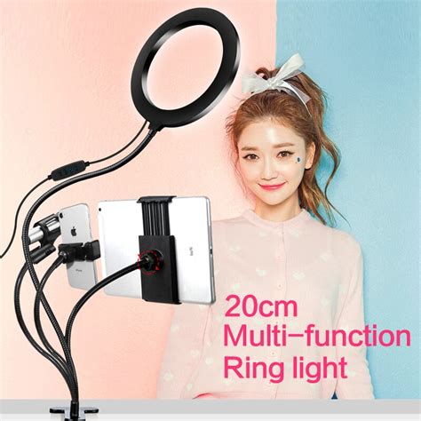 Luz Led Selfie Anillo Soporte Celular Foto Aro Luz Maquillaje Videos