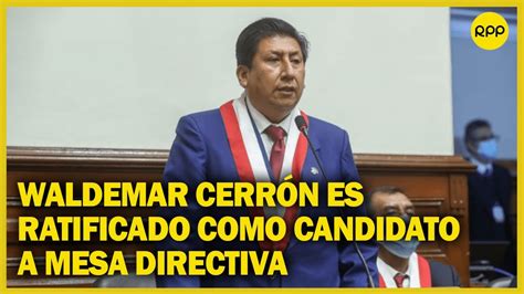 Perú Libre ratifica a Waldemar Cerrón como candidato a la Mesa