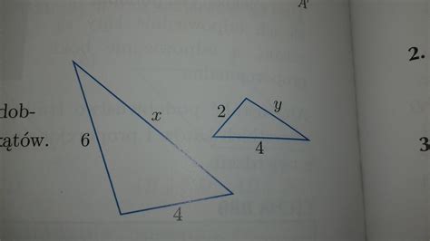 Przedstawione na rysunku trójkąty są podobne Oblicz długości