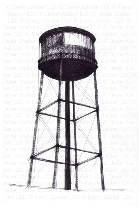 Brooklyn Water Tower drawing