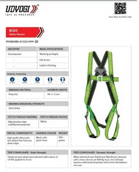 Green Polyester Full Body Safety Belt Udyogi Eco At Rs In Waghodia