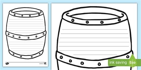 Barrel Writing Template Lehrer Gemacht Twinkl