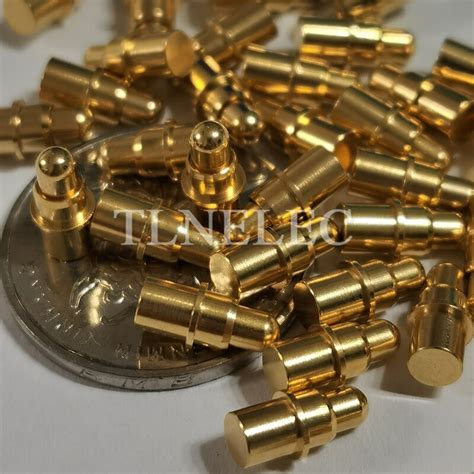 1pcs Large Current Spring Charging Connector Gold Plating Flexible Pogo