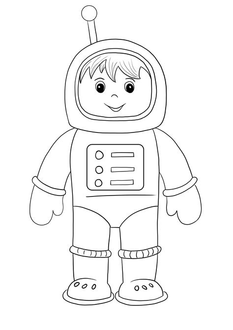 Astronauta En Traje Espacial Para Imprimir Y Colorear Gratis