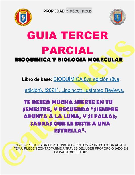 Bioquimica Lipidos Er Parcial Guia Tercer Parcial Bioquimica Y