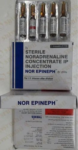 Noradrenaline Bitterent Nor Epineph Ml Of Ml Packaging Type