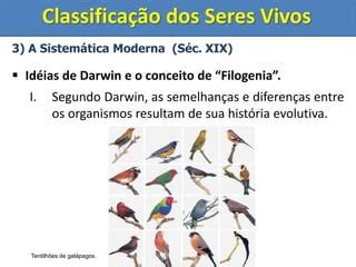 classificação dos seres vivos sistemática ppt