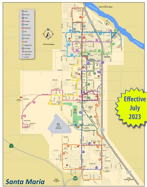 Santa Maria Regional Transit Map - Ontheworldmap.com