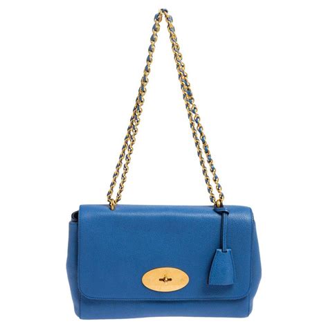 Mulberry Blue Grained Leather Daria Shoulder Bag For Sale At 1stdibs Mulberry Bag