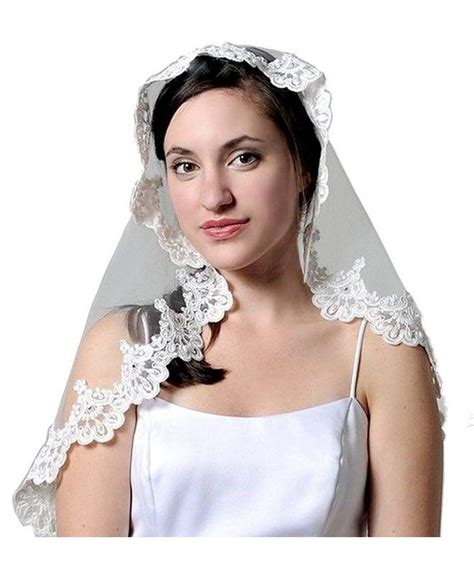 Ivory Mantilla Bridal Wedding Veil 35x28 Headpiece Cc11k0ywqs7 Lace