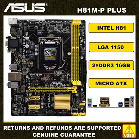 1150 Motherboard Kit Asus H81m P Plus With I5 4670 Ddr3 58 Off