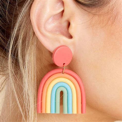 Boucles D Oreilles Arc En Ciel En Cuir Artofit