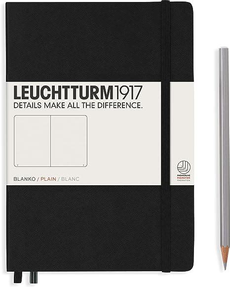 Amazon Leuchtturm Medium A Plain Hardcover Notebook Black