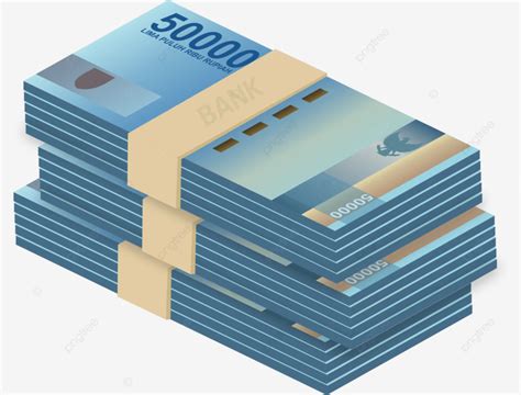 cliprart element stack  fifty thousand rupiah bills vector pile