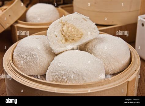 Yoghurt With Red Dates Bunchinese Bunbao Zi Stock Photo Alamy