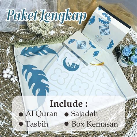 Jual Paket Lengkap Hampers Al Quran Custom Nama Dan Sajadah Seserahan