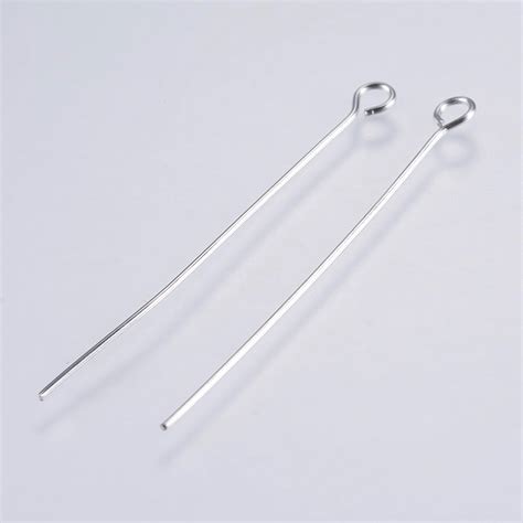 Honeyhandy 304 Stainless Steel Eye Pins Stainless Steel Color 40mm