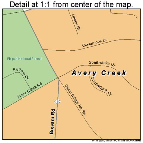 Avery Creek North Carolina Street Map 3702760