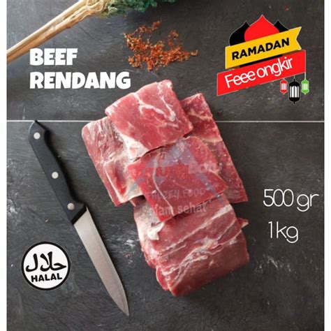 Jual BEEF RENDANG DAGING RENDANG BEKU 500 GRAM 500 Gram Kota