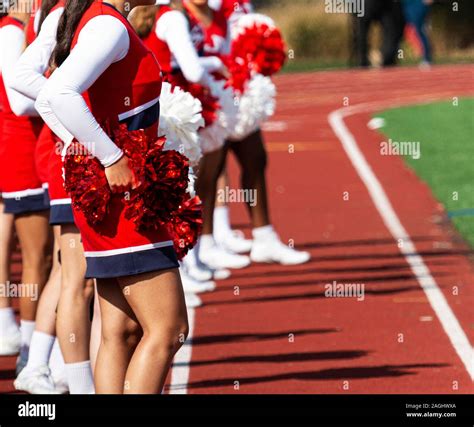 High School Cheerleader Watching Game Hi Res Stock Photography And