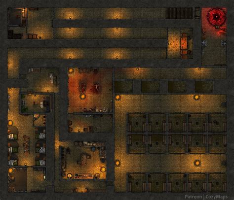 ArtStation - Prison of hopelessness - dungeons and dragons (DnD) map ...